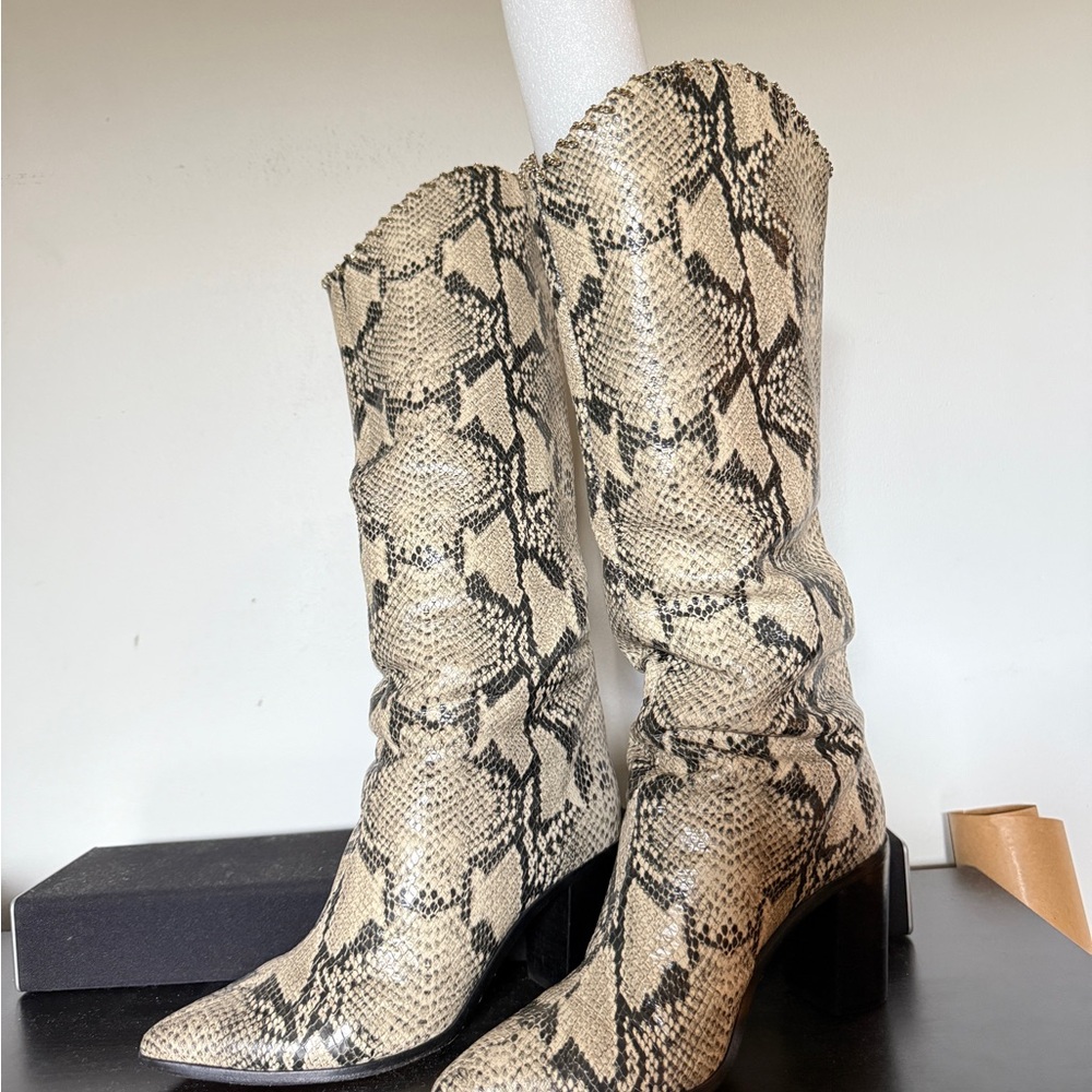 Schutz Snakeskin Pattern Women's Boots